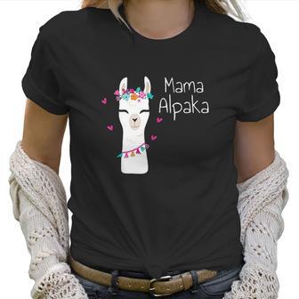 Alpaca Mama Funny Cute Mom Gift Women T-Shirt | Favorety