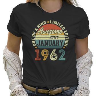 Awesome Since January 1962 60 Years Old 60Th Birthday Gifts Women T-Shirt | Favorety