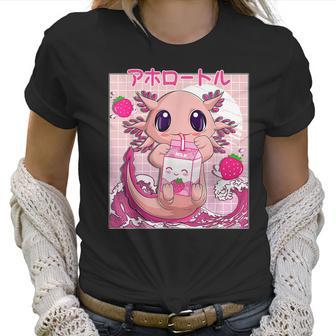 Axolotl Pastel Goth Strawberry Milk Shake Anime Aesthetic V2 Men Women T-Shirt Graphic Print Casual Unisex Tee Women T-Shirt | Favorety AU