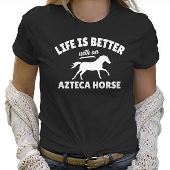 Azteca Horse Rider Equestrian Horseriding Gift Women T-Shirt | Favorety UK