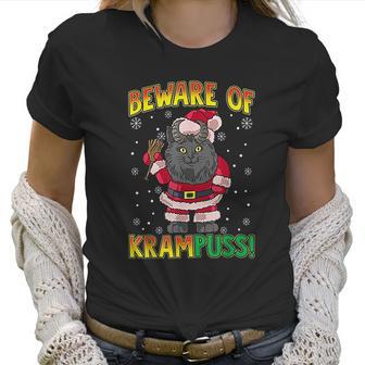 Beware Of Krampuss Cat Krampus Christmas Krampus Women T-Shirt | Favorety CA