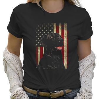 Black Labrador Gift Usa Flag Lab Owner Duck Hunter Women T-Shirt | Favorety