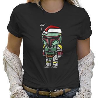 Boba Fett Santa Hat Cartoon Christmas Women T-Shirt | Favorety