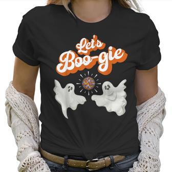 Lets Boo-Gie Retro Disco 70S Ghosts Lets Boogie Halloween Men Women T-Shirt Graphic Print Casual Unisex Tee Women T-Shirt | Favorety UK