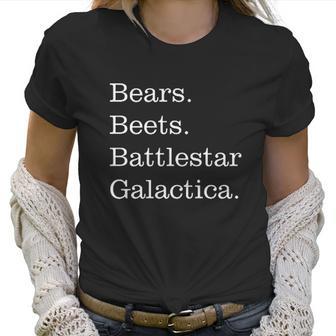 Brain Juice Tees Bears Beets Battlestar Galactica Women T-Shirt | Favorety AU