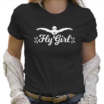 Butterfly Fly Girl Funny Swimming Gifts Women T-Shirt | Favorety