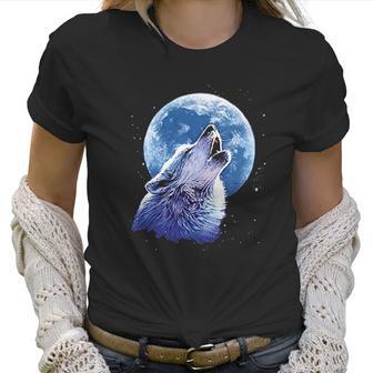 Call Of The Wild Howling The Full Moon Alpha Wolf Women T-Shirt | Favorety CA