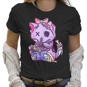 Cat Ramen Bowl Pastel Goth Nu Goth Anime Otaku Japanese V2 Men Women T-Shirt Graphic Print Casual Unisex Tee Women T-Shirt | Favorety CA