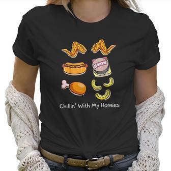 Chillin With My Homies Chicken Wing Dodger Dog Women T-Shirt | Favorety DE