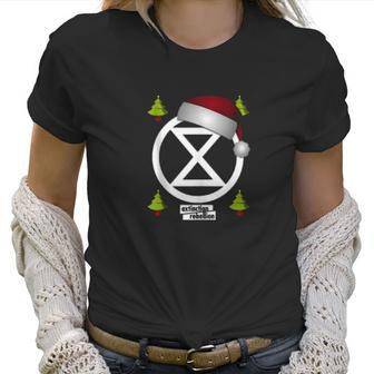 Christmas Extinction Rebellion Rebel 4 Life Climate Change Women T-Shirt | Favorety UK