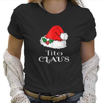 Christmas Tito Claus Matching Pinoy Pajama Santa Hat Women T-Shirt | Favorety