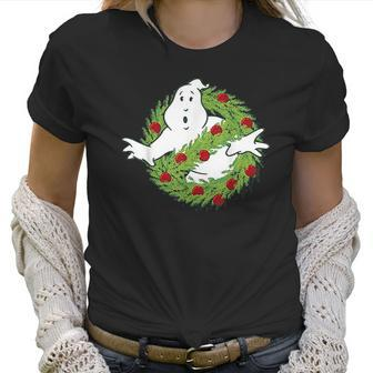 Classic Logo Christmas Wreath Graphic Women T-Shirt | Favorety DE