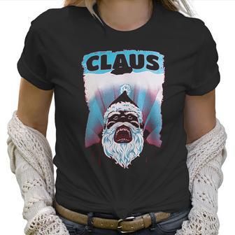 Claus | Funny Jaws Spoof Santa Christmas Joke Holiday Women T-Shirt | Favorety