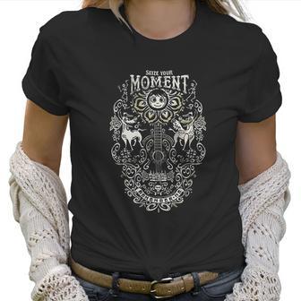 Coco Seize Your Moment Guitar Line Art Women T-Shirt | Favorety