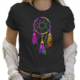 Colorful Dreamcatcher Feathers Native American Indian Tribal Women T-Shirt | Favorety DE