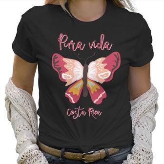 Costa Rica Butterfly Pura Vida Souvenir Women T-Shirt | Favorety CA