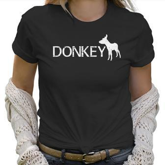 Cute Donkey Animal Logo Gift Women T-Shirt | Favorety