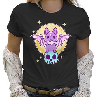 Cute Kawaii Pastel Goth Creepy Bat Skeleton - Vaporwave Men Women T-Shirt Graphic Print Casual Unisex Tee Women T-Shirt | Favorety AU