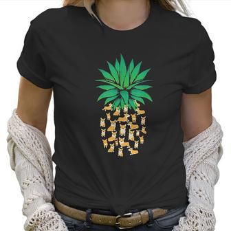 Cute Pembroke Welsh Corgi Dogs Pineapple Men Women Women T-Shirt | Favorety CA