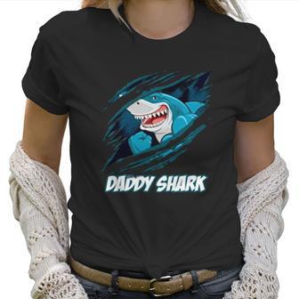 Daddy Shark In Blood Best Christmas Gifts For Dad Women T-Shirt | Favorety AU