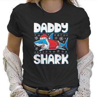 Daddy Shark Santa Christmas Family Matching Women T-Shirt | Favorety