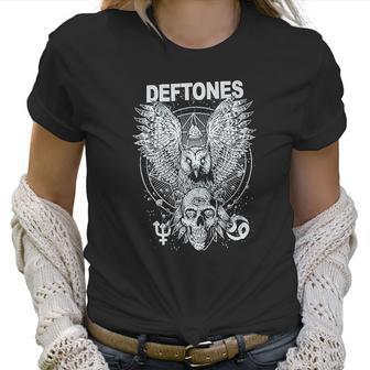 Deftones Owl And Skull Women T-Shirt | Favorety