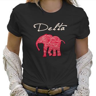 Womens Delta Elephant Crimson Designs Women T-Shirt | Favorety UK