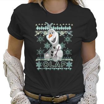 Disney Frozen Olaf Ugly Christmas Sweater Graphic T-Shirt Women T-Shirt | Favorety AU