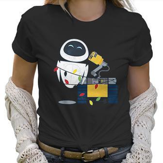 Disney Pixar Wall-E Eve Christmas Light Wrap Women T-Shirt | Favorety CA