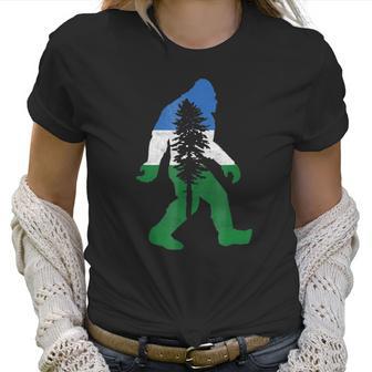 Doug Flag Bigfoot Sasquatch Retro Cascadia Design Men Women T-Shirt Graphic Print Casual Unisex Tee Women T-Shirt | Favorety AU