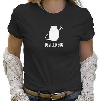 Well Dressed Chicken Deviled Egg White Logo Women T-Shirt | Favorety AU