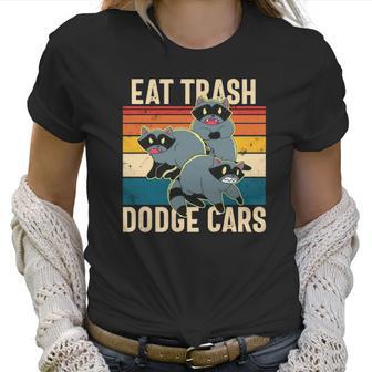 Eat Trash Dodge Cars Retro Raccoon Trash Panda Funny Raccoon Women T-Shirt | Favorety DE