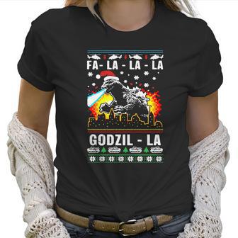 Fa La La La Godzilla Ugly Christmas Women T-Shirt | Favorety CA