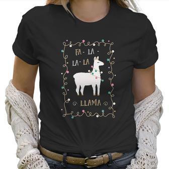 Fa La La La Llama Southern Charm Collection On A Navy Women T-Shirt | Favorety AU