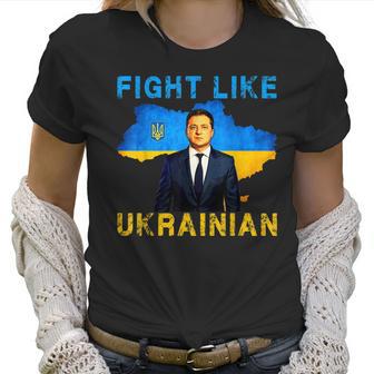 Fight Like Ukrainian I Stand With Ukraine Volodymyr Zelensky Men Women T-Shirt Graphic Print Casual Unisex Tee Women T-Shirt | Favorety