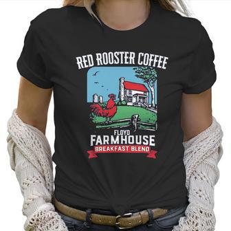 Floyd Farmhouse Red Rooster Coffee Women T-Shirt | Favorety