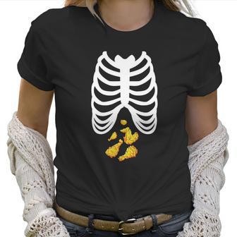 Fried Chicken Lovers Halloween Skeleton Rib Cage Xray Women T-Shirt | Favorety CA