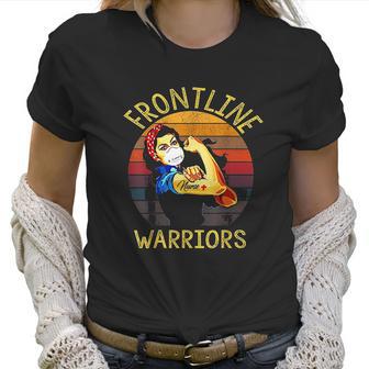 Frontline Warrior Nurse Nurse Gift Funny Women T-Shirt | Favorety CA