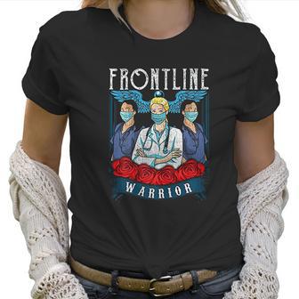 Frontline Warrior Proud Hero Nurse Superhero Gift Women T-Shirt | Favorety DE