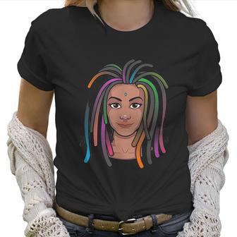 Funny Afro Radiant Black Woman With Dreadlocks Gift Women Women T-Shirt | Favorety UK