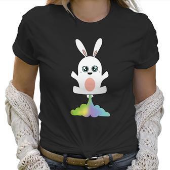 Funny Kawaii Bunny Farting Rainbow Bunny Rabbit Anime Women T-Shirt | Favorety AU