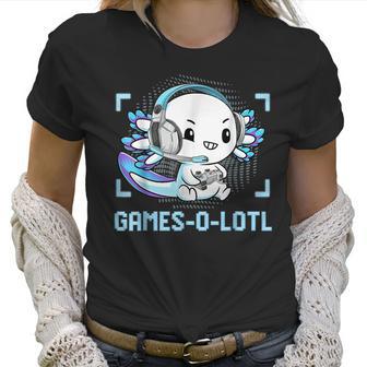 Gamesolotl Axolotl Video Gamer Kawaii Pastel Goth Anime Boys V2 Men Women T-Shirt Graphic Print Casual Unisex Tee Women T-Shirt | Favorety