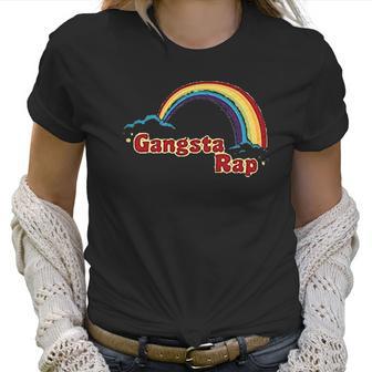 Gangsta Rap Retro Rainbow Women T-Shirt | Favorety