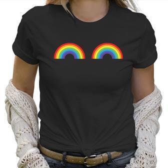 Gay Les Pride Rainbow Boobs Shirt Lgbt Gay Pride Gift Graphic Design Printed Casual Daily Basic Women T-Shirt | Favorety UK