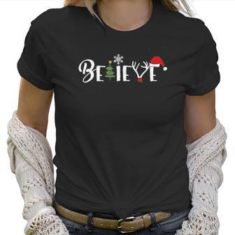 Grinch Christmas Believe Tree Women T-Shirt | Favorety