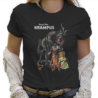 Gruss Vom Krampus Greetings From Christmas Germanic Demon Women T-Shirt | Favorety UK