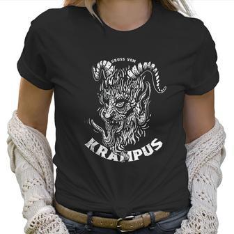 Gruss Vom Krampus Greetings From Ugly Christmas Demon Devil Women T-Shirt | Favorety DE