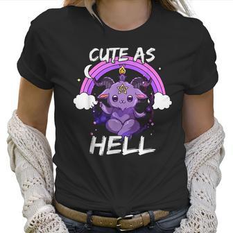 Halloween Baphomet Satan As Hell Pastel Goth Raglan Men Women T-Shirt Graphic Print Casual Unisex Tee Women T-Shirt | Favorety UK