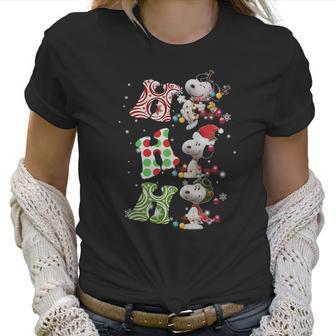 Ho Ho Ho Santa Snoopy Christmas Shirt Women T-Shirt | Favorety AU