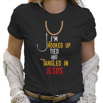 Hooked Tied And Tangled In Jesus Women T-Shirt | Favorety